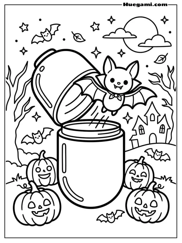 Vampire Bat Capsule Illustration