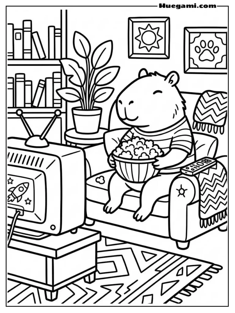 Watching Tv With Popcorn Chill
