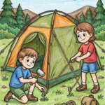 camping coloring sheets featured image