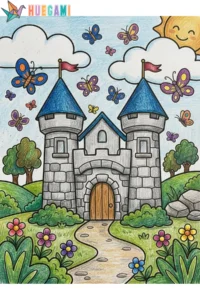 Printable Castle Coloring Sheets Kids Will Love 1 castle coloring sheets featured image