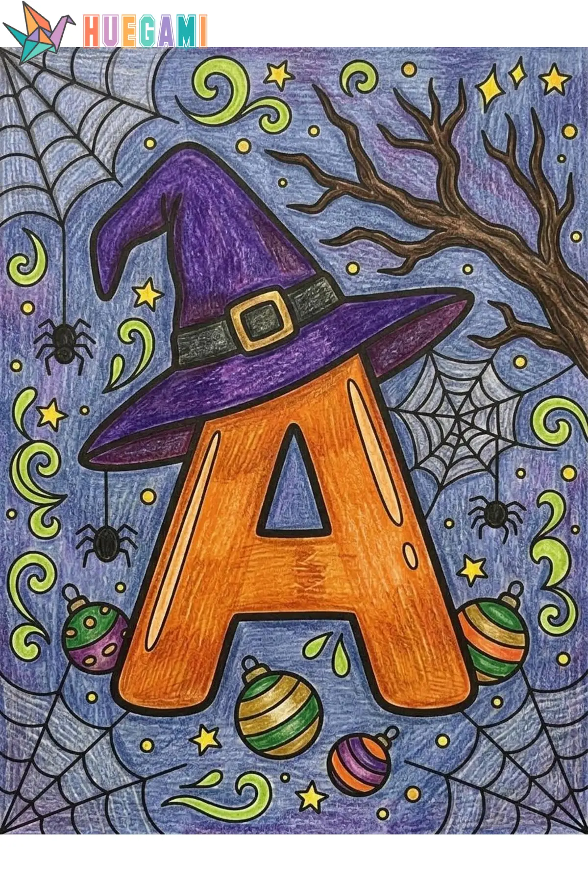 halloween alphabet coloring sheets featured image