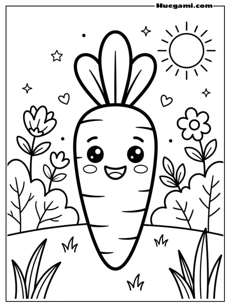 A Carrot With An Adorable Smiling Face