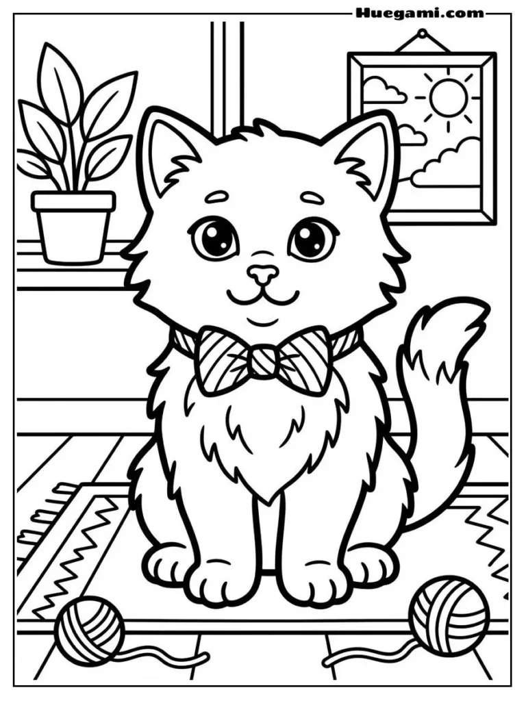 A Cute Kitten Wearing