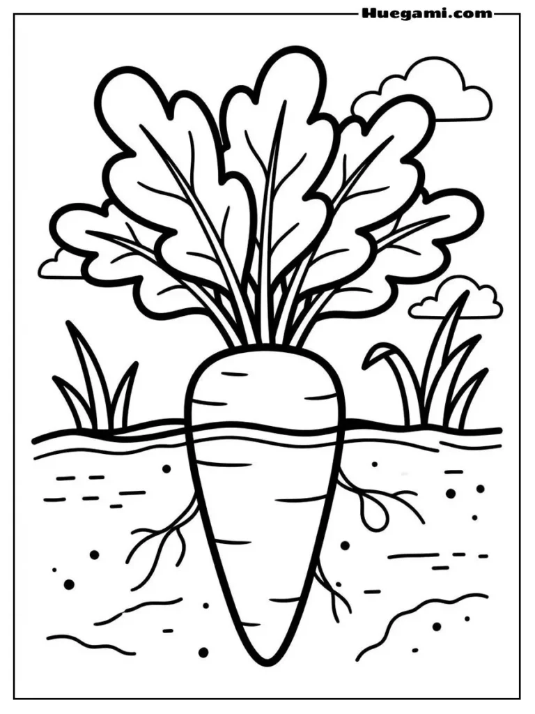A Growing Carrot Illustration