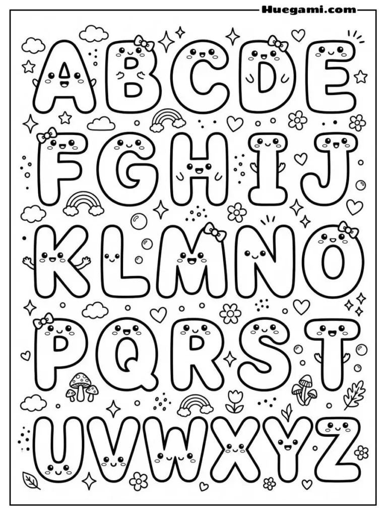Alphabet Kawaii Illustration