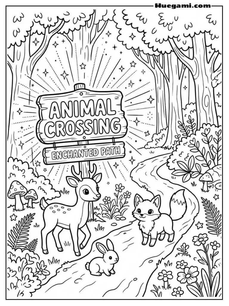 Animal Crossing Enchanted Path Illustration