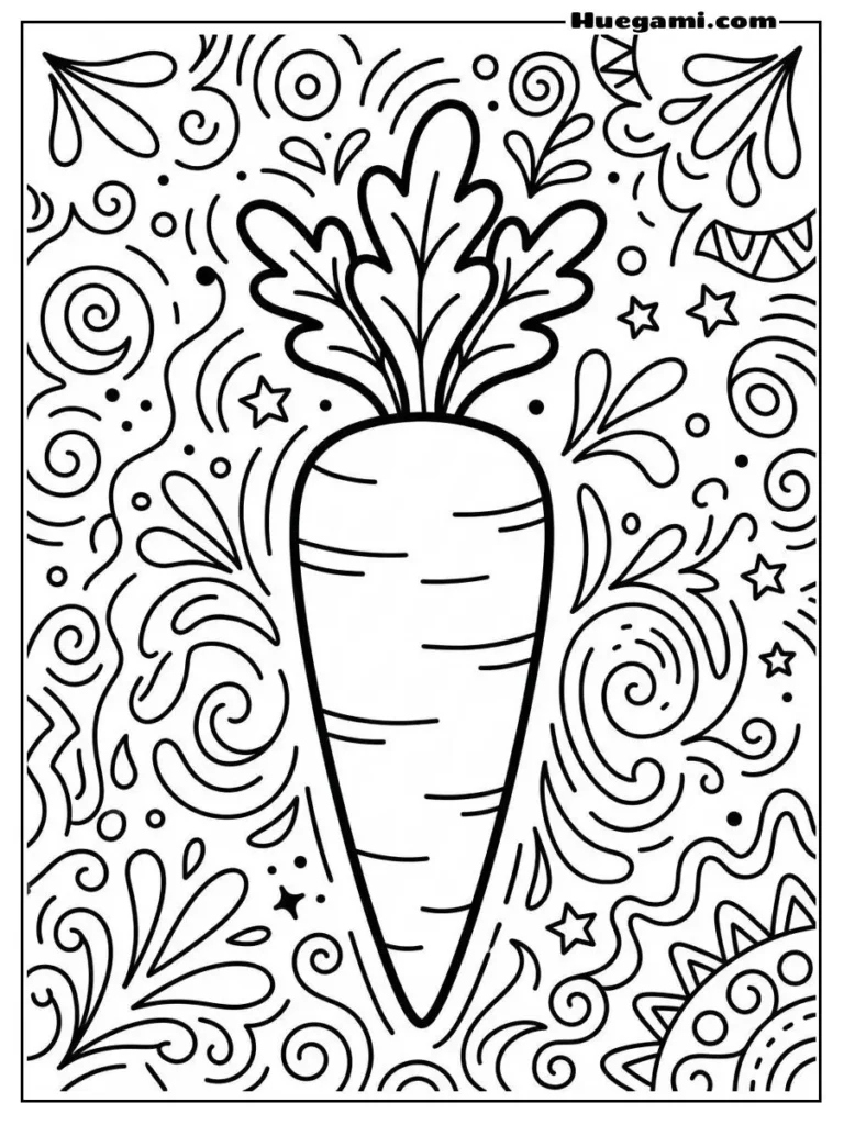Carrot Outline Illustration