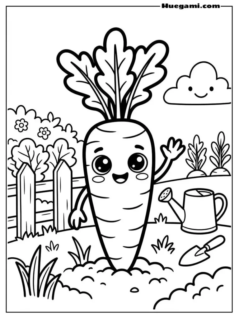 Carrot With Adorable Eyes