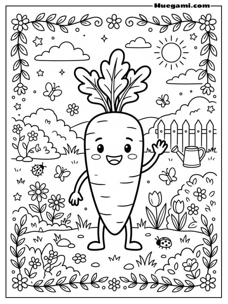 Carrot With Arms And Legs Illustration
