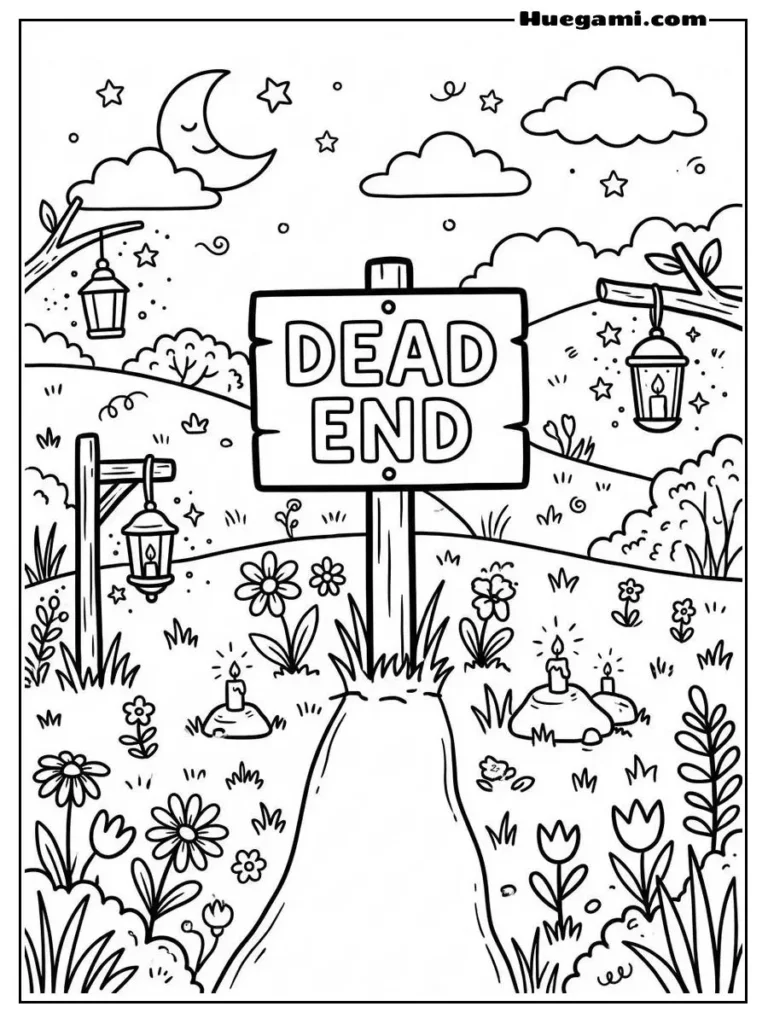 Dead End Peaceful Meadow Illustration