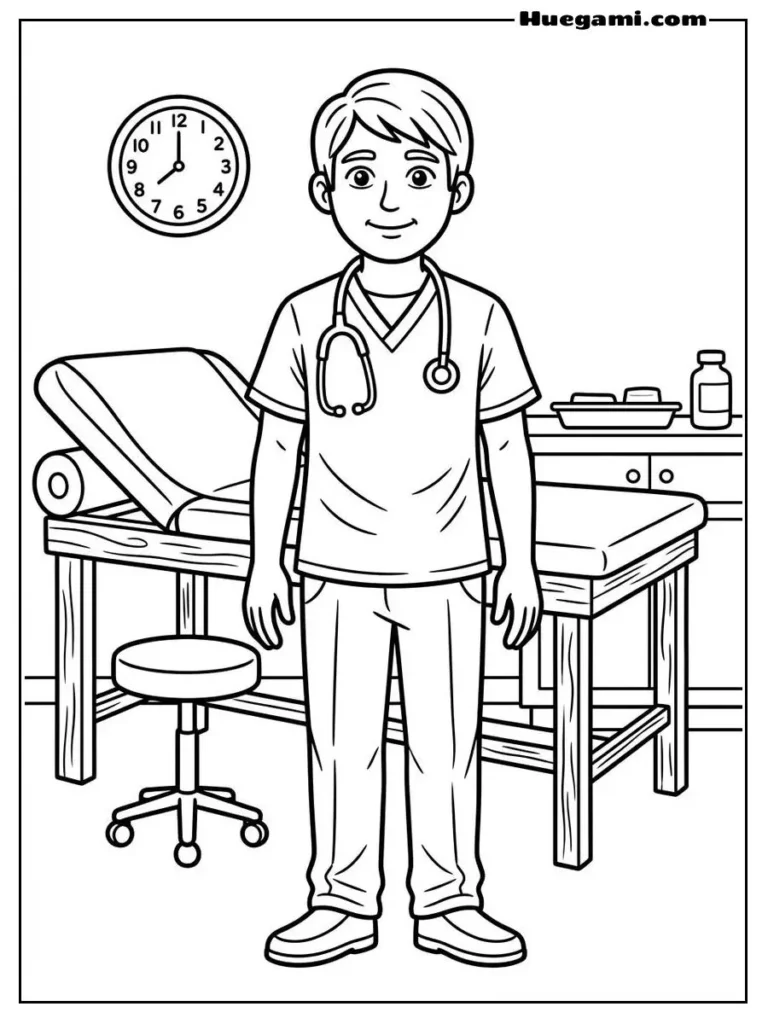 Doctor In Clinic Illustration