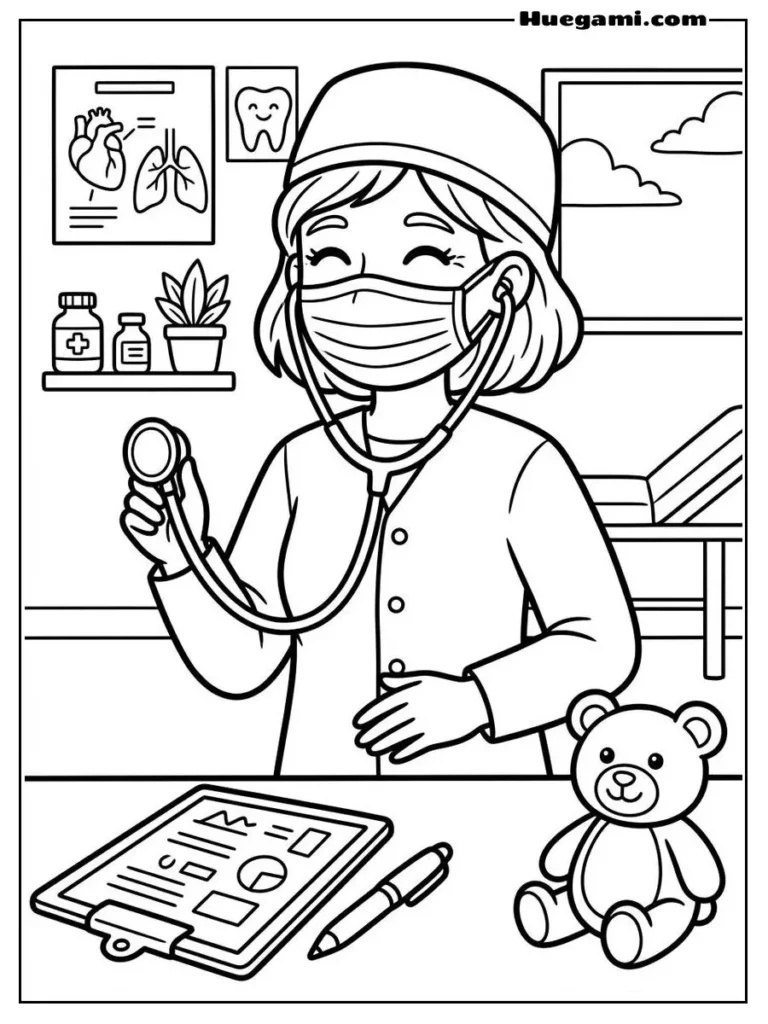 Doctor Wearing Mask Illustration