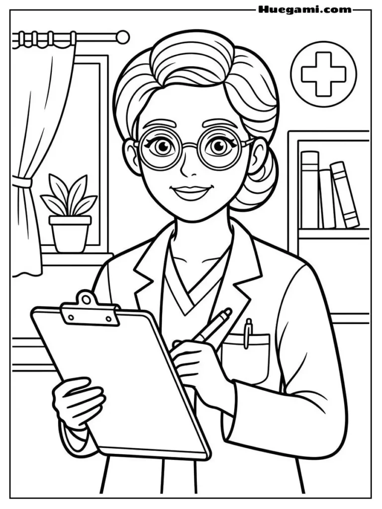 Doctor With Glasses Illustration
