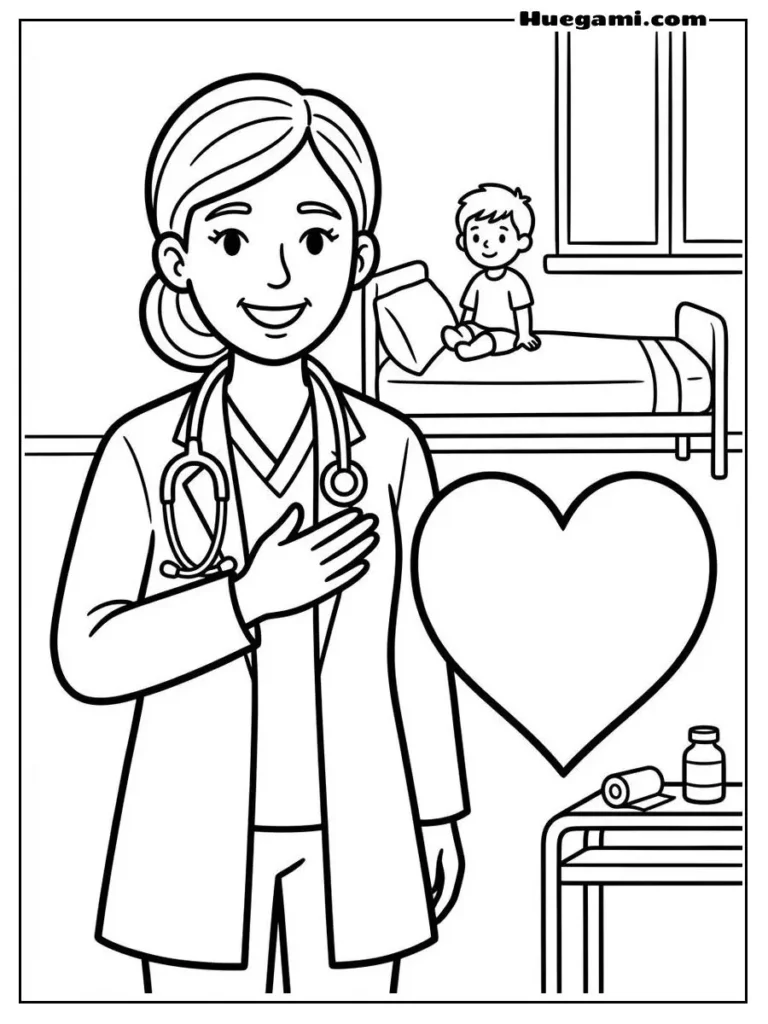 Doctor With Heart Symbol Illustration