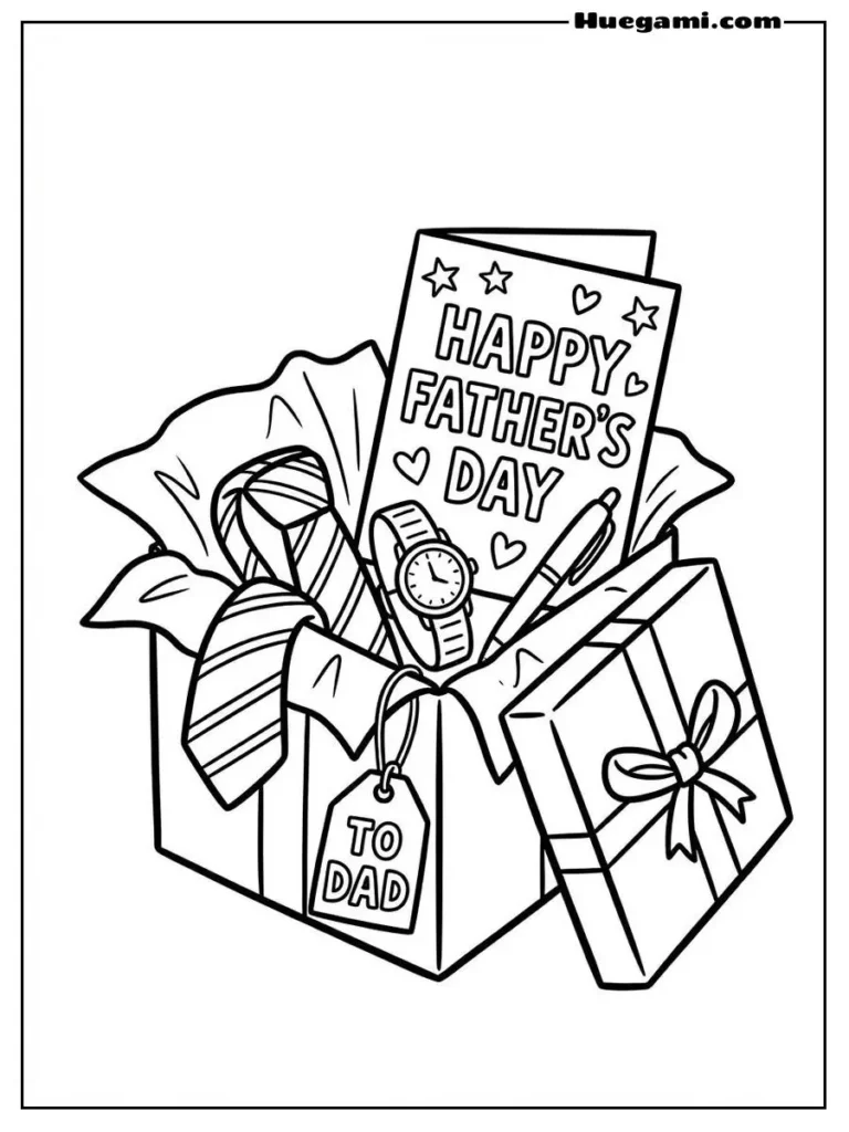 Father s Day Gift Box Illustration