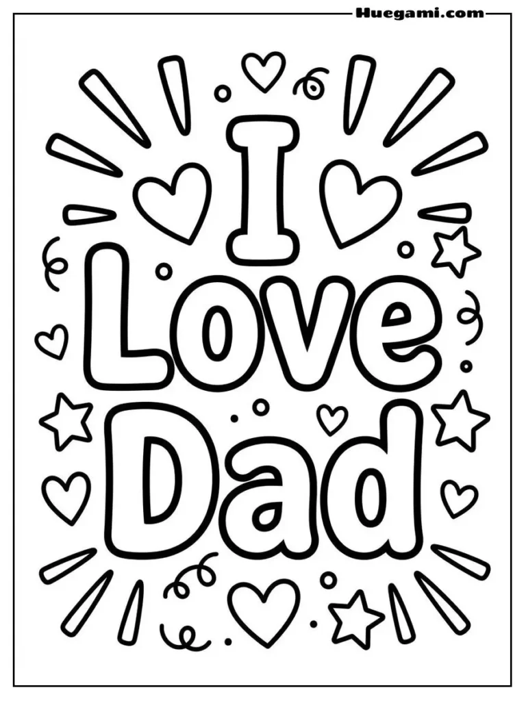I Love Dad Illustration