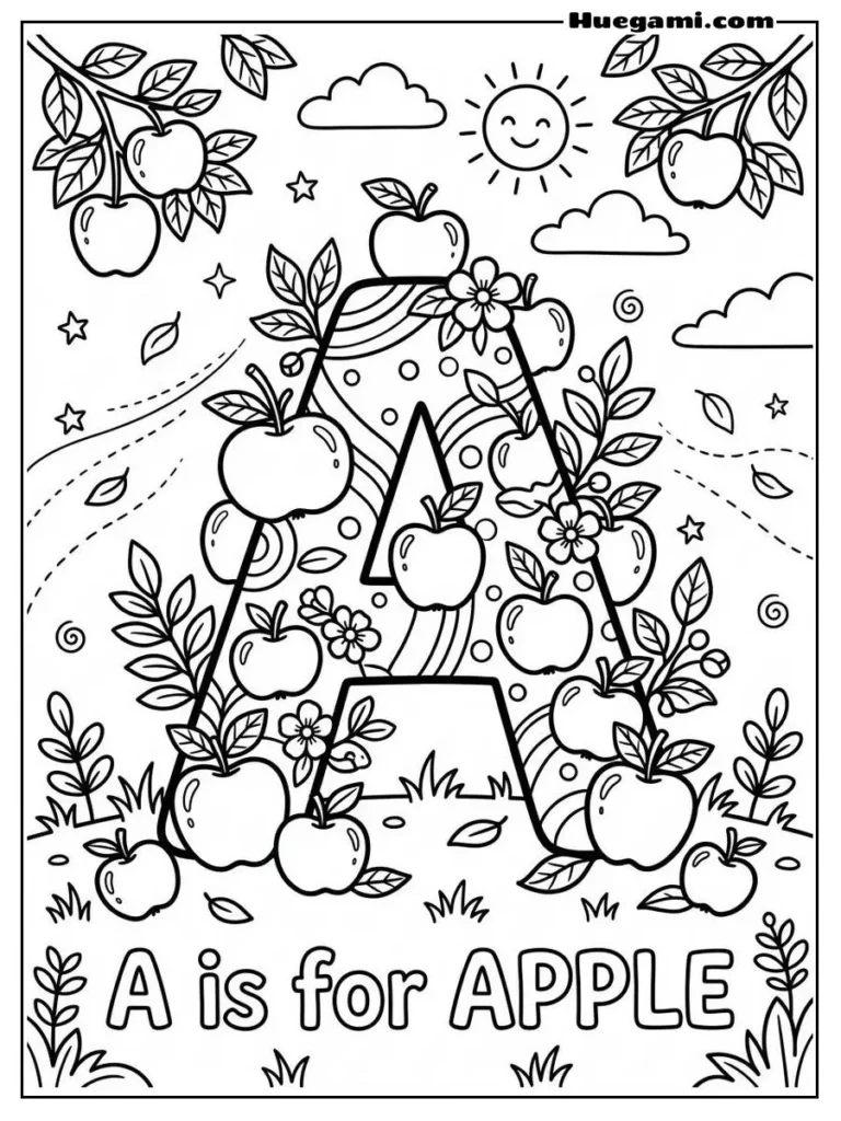 Letter A For Apple Illustration