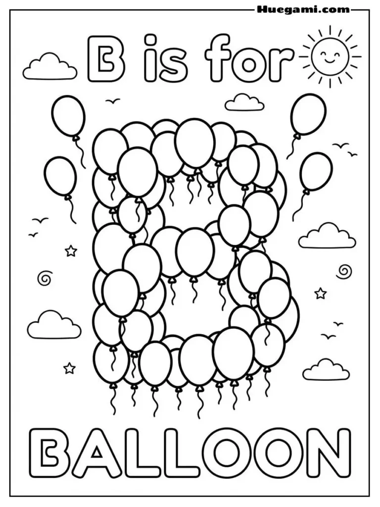 Letter B For Balloon Illustration