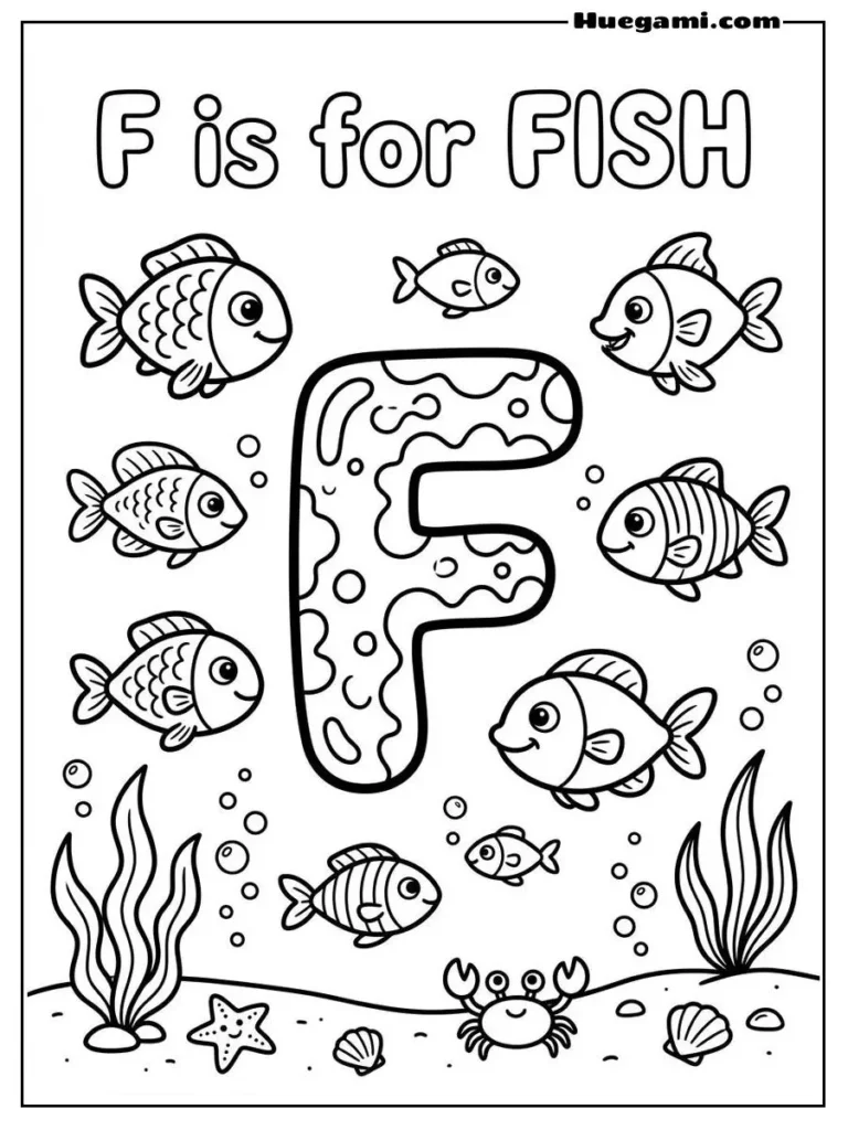 Letter F For Fish Illustration