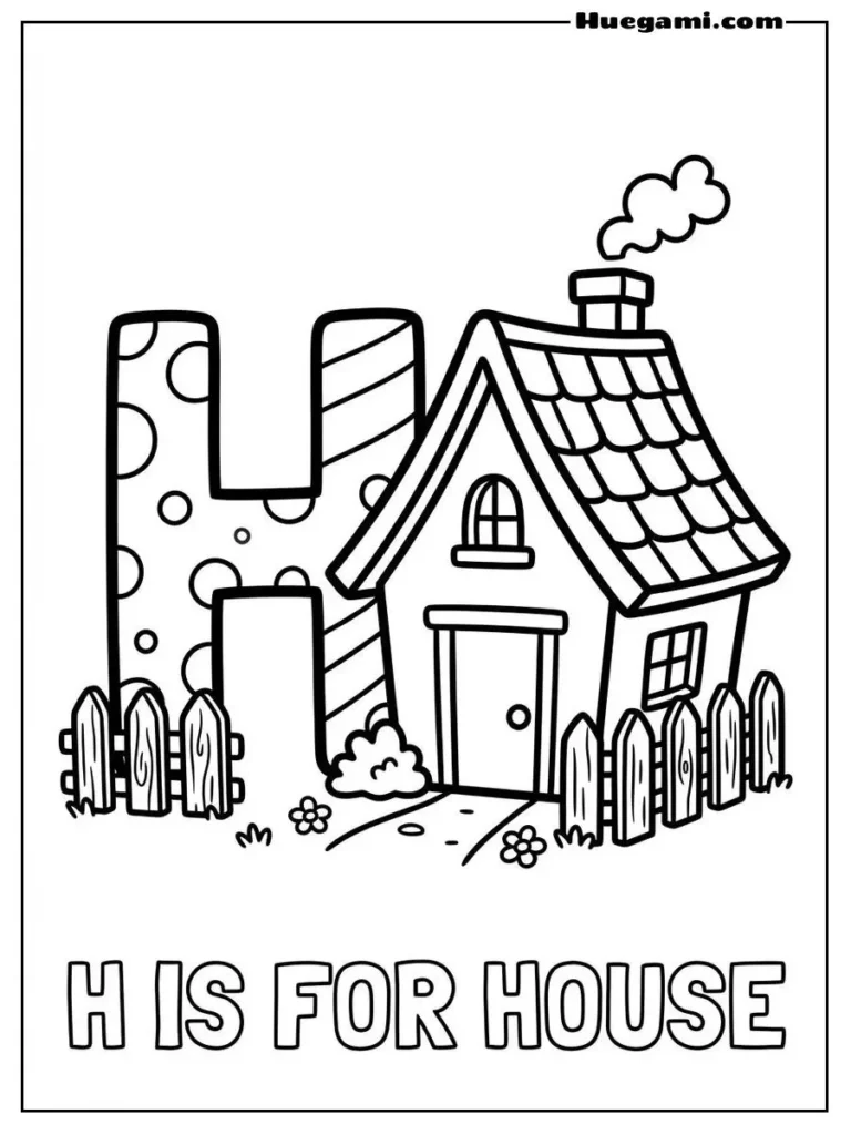 Letter H For House Illustration