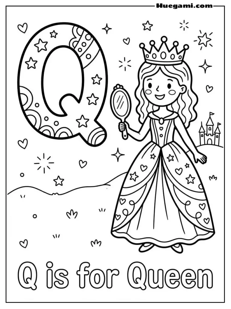 Letter Q For Queen Illustration