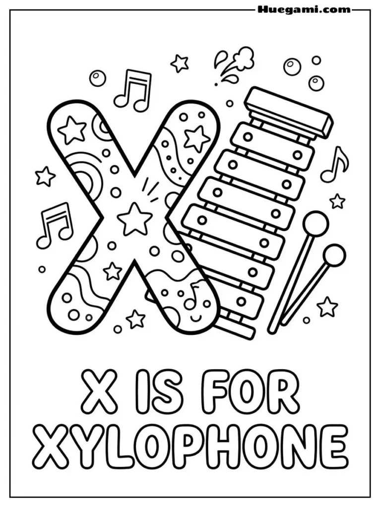 Letter X For Xylophone Illustration