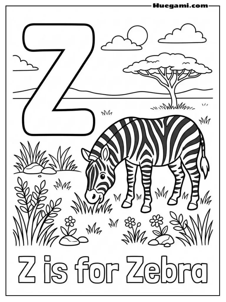 Letter Z For Zebra Illustration