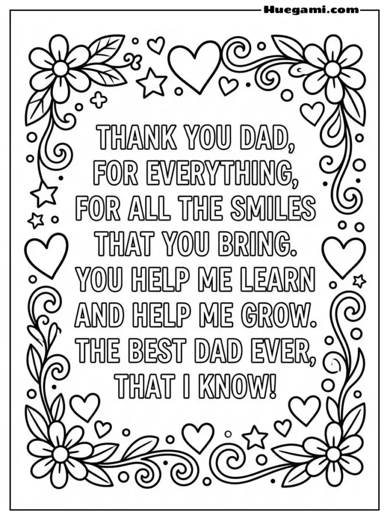 Thank You Dad Poem Illustration