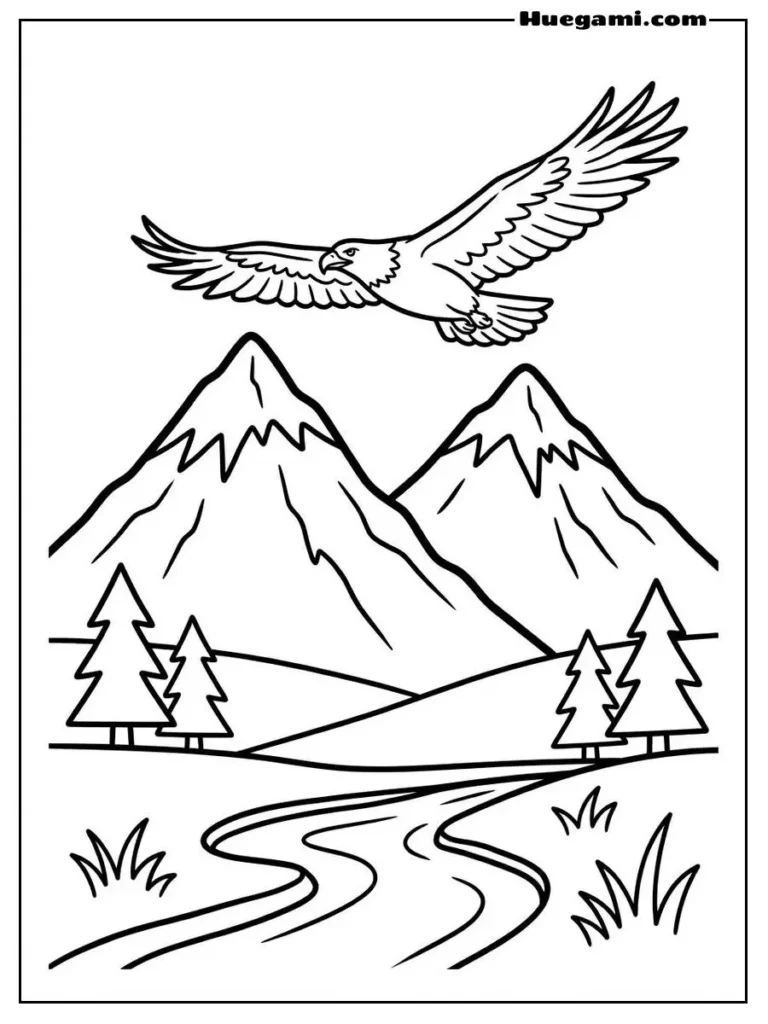 Free Printable Eagle Coloring Sheets for Kids 12 Twin Peaks And Soaring