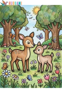 Free Printable Deer Coloring Sheets for Kids 1 deer coloring sheets featured image