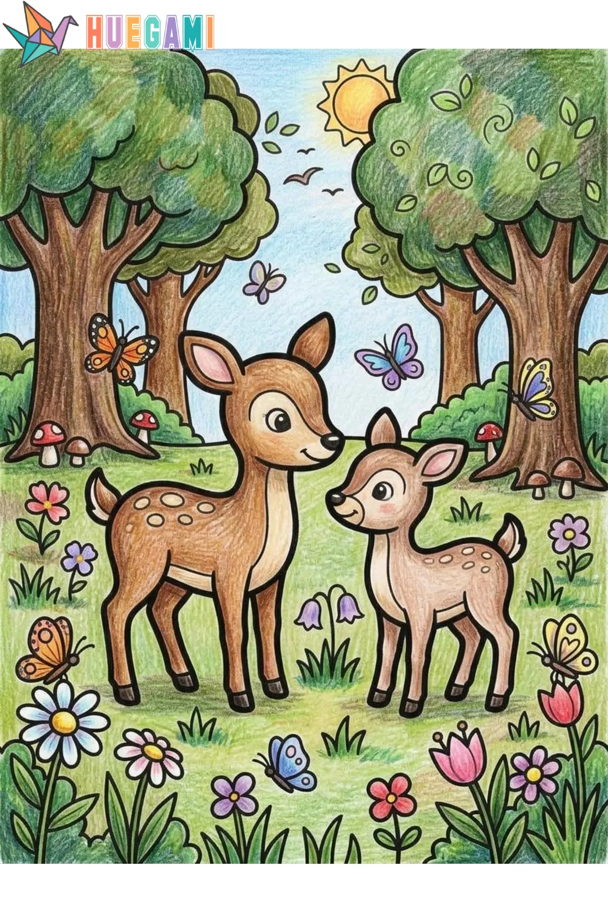 deer coloring sheets featured image