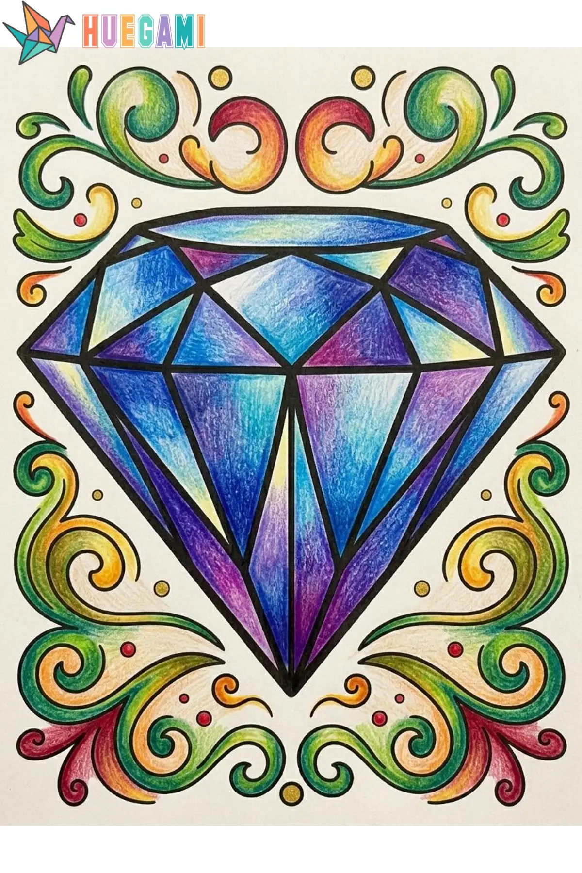 diamonds coloring sheets featured image