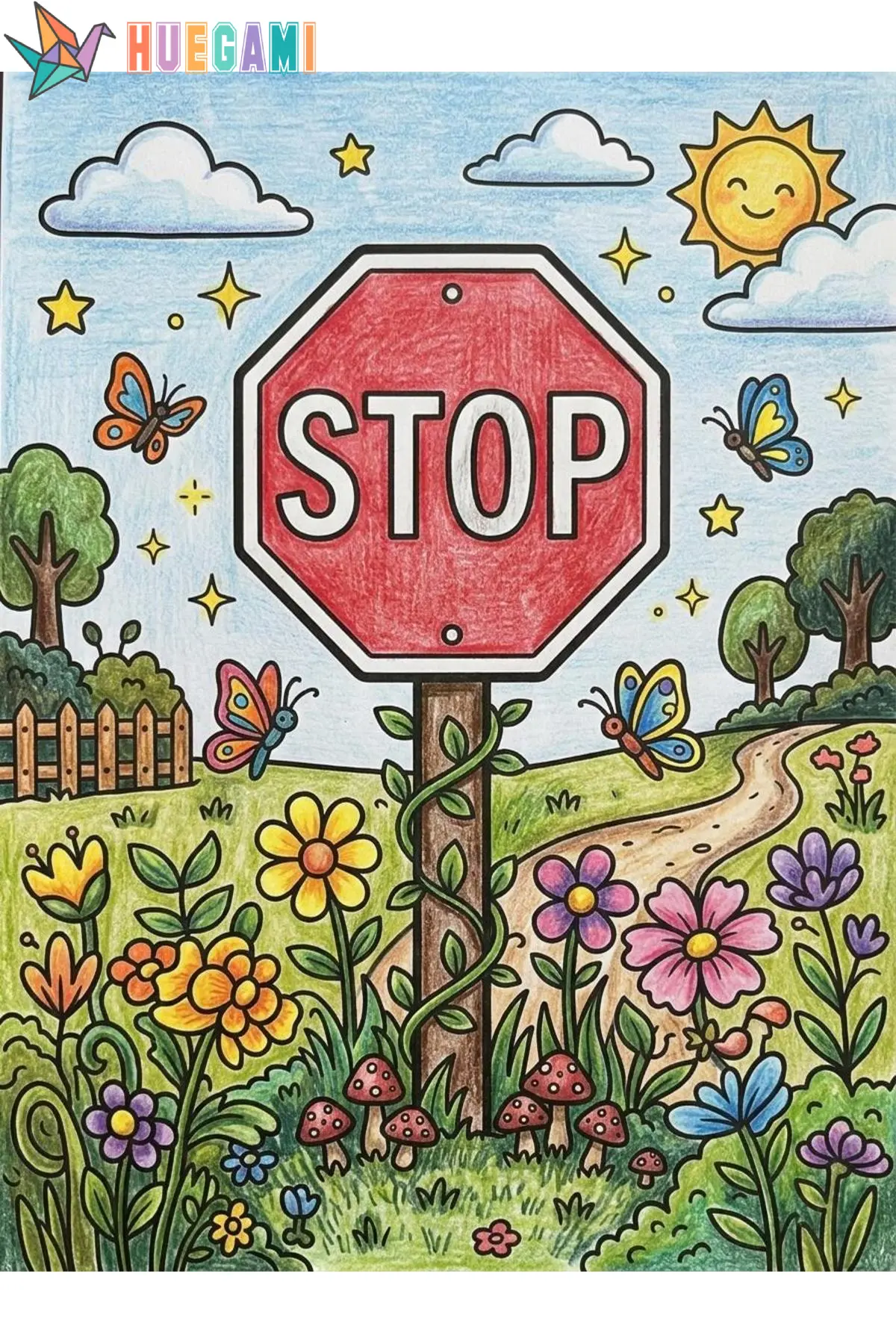 enchanted traffic signs coloring sheets featured image