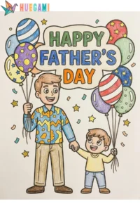 father's day coloring sheets featured image